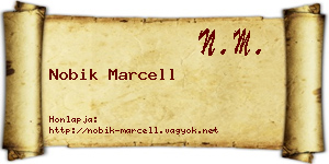 Nobik Marcell névjegykártya